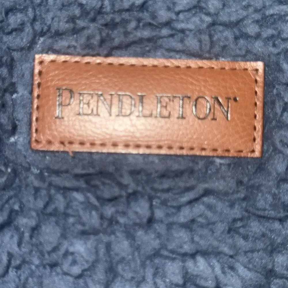PENDLETON Crater National Park SHERPA Blue Stripe Blanket Comforter 92x102 KING